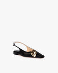 Amanda Kiss Flats in Black Silver Gold by A.W.A.K.E. Mode