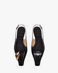 Amanda Kiss Flats in Black Silver Gold by A.W.A.K.E. Mode