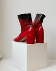 Ankle Boot in Red Paint by MM6 Maison Margiela-MM6-Idlewild