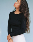 Bellevue Long Sleeve Tee in Black by GIL RODRIGUEZ-Tops-GIL RODRIGUEZ-Idlewild