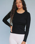 Bellevue Long Sleeve Tee in Black by GIL RODRIGUEZ-Tops-GIL RODRIGUEZ-Idlewild