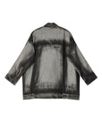 Belted Oversized Denim Jacket in Black Shadow Paint by Melitta Baumeister-Melitta Baumeister-Idlewild