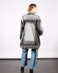 Belted Oversized Denim Jacket in Black Shadow Paint by Melitta Baumeister-Melitta Baumeister-Idlewild