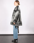 Belted Oversized Denim Jacket in Black Shadow Paint by Melitta Baumeister-Melitta Baumeister-Idlewild