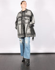 Belted Oversized Denim Jacket in Black Shadow Paint by Melitta Baumeister-Melitta Baumeister-Idlewild