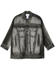 Belted Oversized Denim Jacket in Black Shadow Paint by Melitta Baumeister-Melitta Baumeister-Idlewild