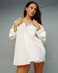 Big Button Up in White by GIL RODRIGUEZ-Tops-GIL RODRIGUEZ-Idlewild