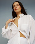 Big Button Up in White by GIL RODRIGUEZ-Tops-GIL RODRIGUEZ-Idlewild