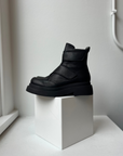 Black Velcro Boot in Gas Nero-Lofina-Idlewild