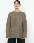 Chunky Mockneck Sweater in Taupe by 7115 by Szeki-Tops-7115 by Szeki-Idlewild