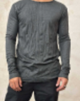 Classic Long Sleeve Tee in Ash Grey by Sanctamuerte-Tops-SANCTAMUERTE-Idlewild