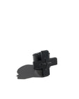 Double Cross PXL Ring in Black by Aumorfia - Idlewild