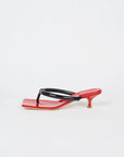 Delta Leather Flip Flops in Red by A.W.A.K.E. Mode-Shoes-A.W.A.K.E. Mode-Idlewild