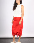 Italian Sporty Nylon Tie Skirt in Lava by Tibi-Tibi-Idlewild
