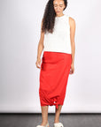 Italian Sporty Nylon Tie Skirt in Lava by Tibi-Tibi-Idlewild