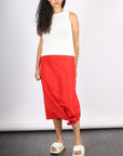 Italian Sporty Nylon Tie Skirt in Lava by Tibi-Tibi-Idlewild