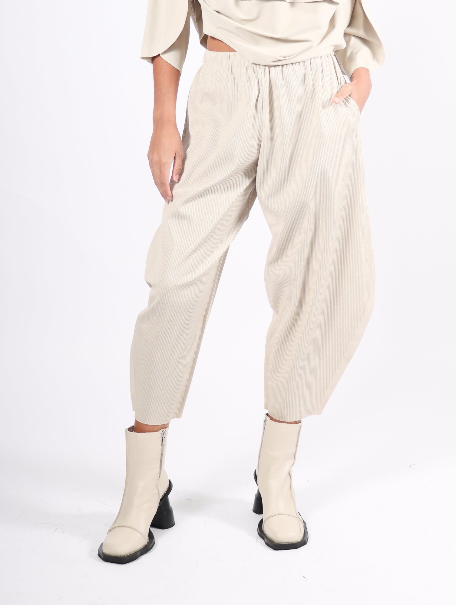 A-POC Bottoms in Greige by Pleats Please Issey Miyake – Idlewild