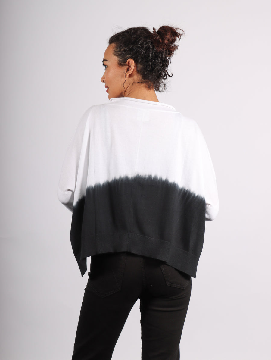Ombre Sweater in White & Black by Planet-Idlewild