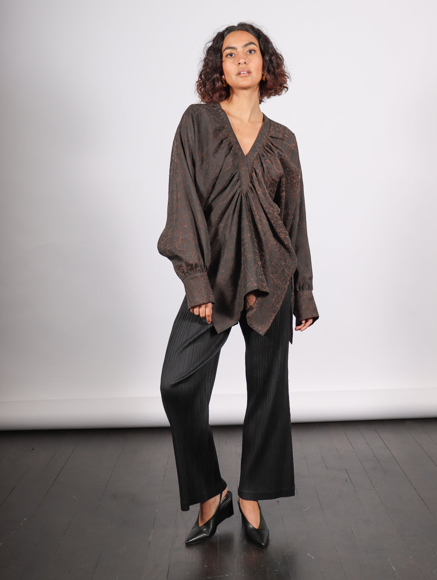 Ruched Blouse in Earth by Dawei-Idlewild