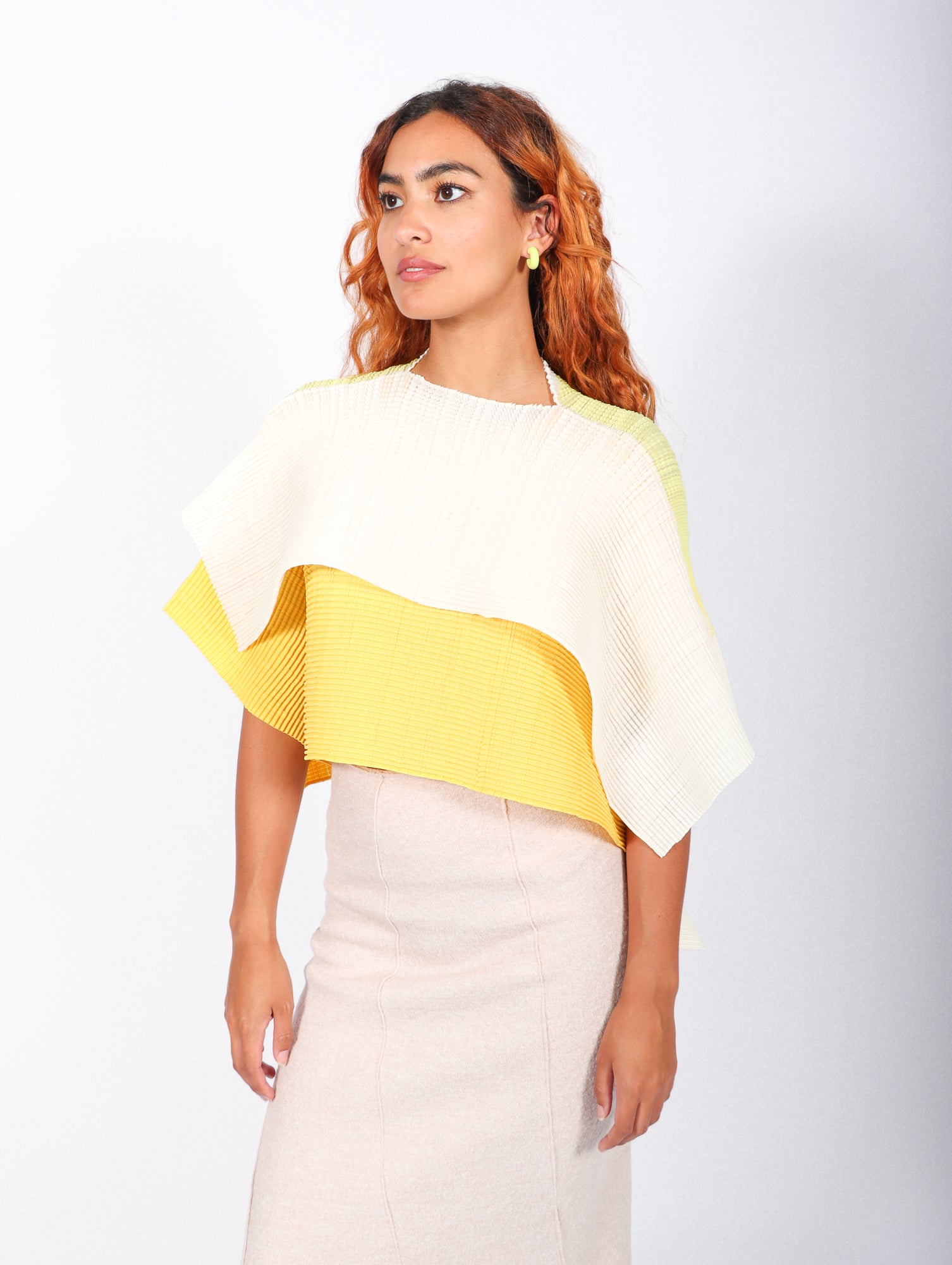 Framed Pleats Top in Yellow by Issey Miyake – Idlewild