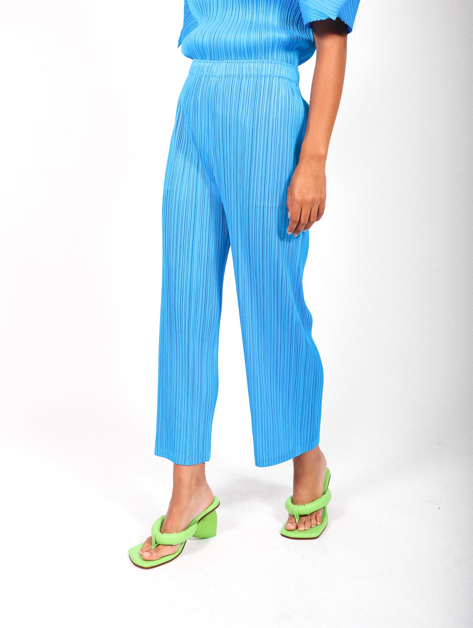 Monthly Colors August Pants in Bright Blue by Pleats Please Issey ...