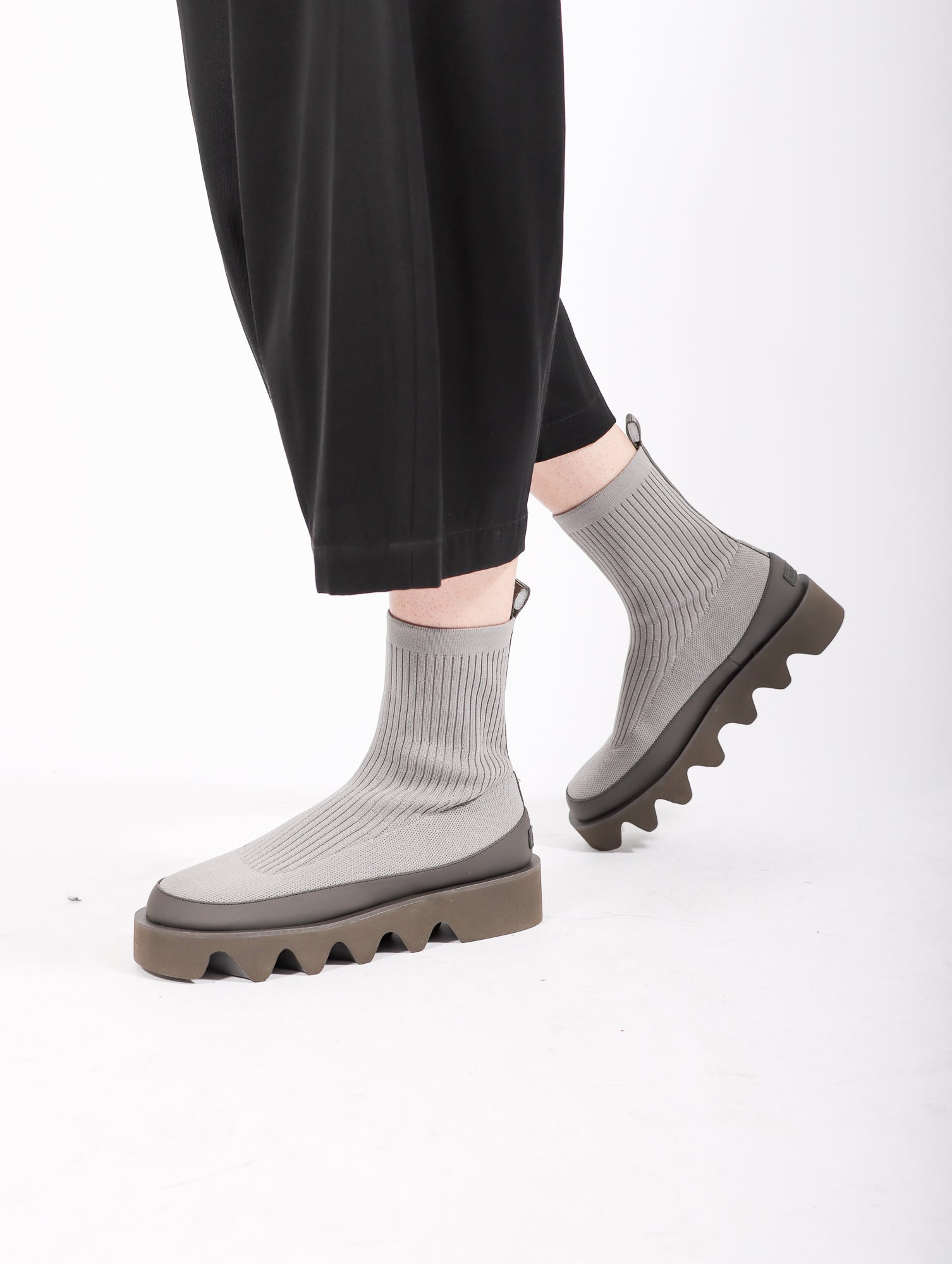 Bounce Boot in Grey by Issey Miyake x United Nude