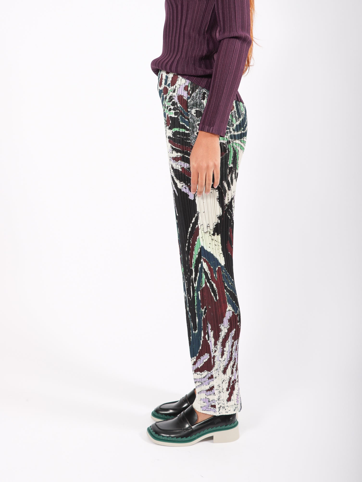 Frosty Forest Pants in Black Print by Pleats Please Issey Miyake – Idlewild