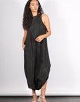 Italian Sporty Nylon Pleated Jalousie Dress in Black by Tibi-Tibi-Idlewild