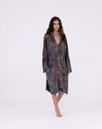 Kimono Midi in Emerald Grey by Sanctamuerte-Dresses-SANCTAMUERTE-Idlewild