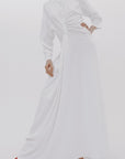 Knotted Jersey Dress in White by A.W.A.K.E. Mode-A.W.A.K.E. Mode-Idlewild
