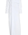 Knotted Jersey Dress in White by A.W.A.K.E. Mode-A.W.A.K.E. Mode-Idlewild