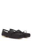 Logo Ballet Flat in Black by MM6 Maison Margiela-MM6-Idlewild