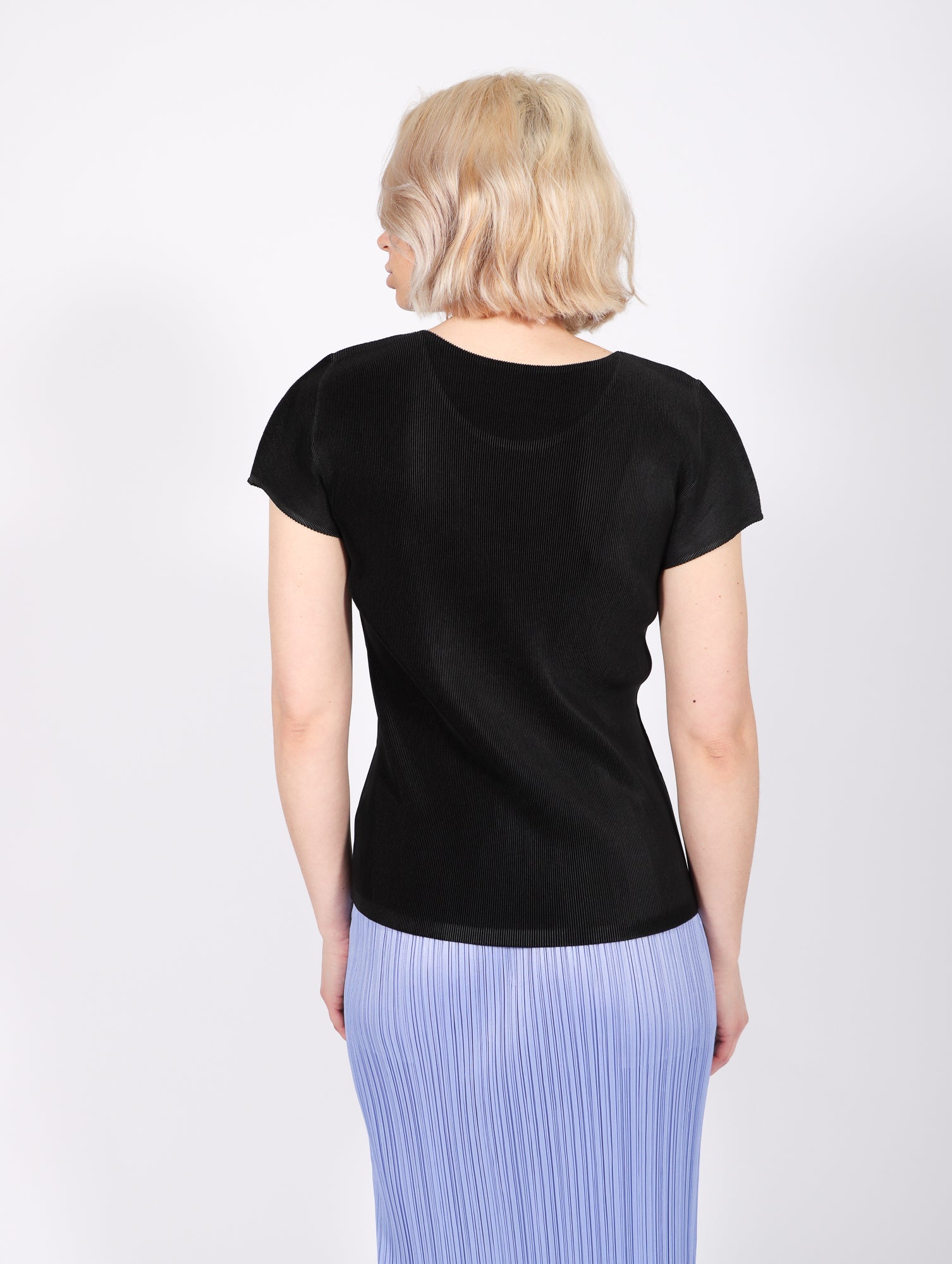 Pleats Please Issey Miyake Pleated Shirt in Black