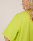 Oversized Boxy Tee in Fluro Yellow by Kowtow-Tops-Kowtow-Idlewild