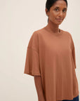 Oversized Boxy Tee in Sienna by Kowtow