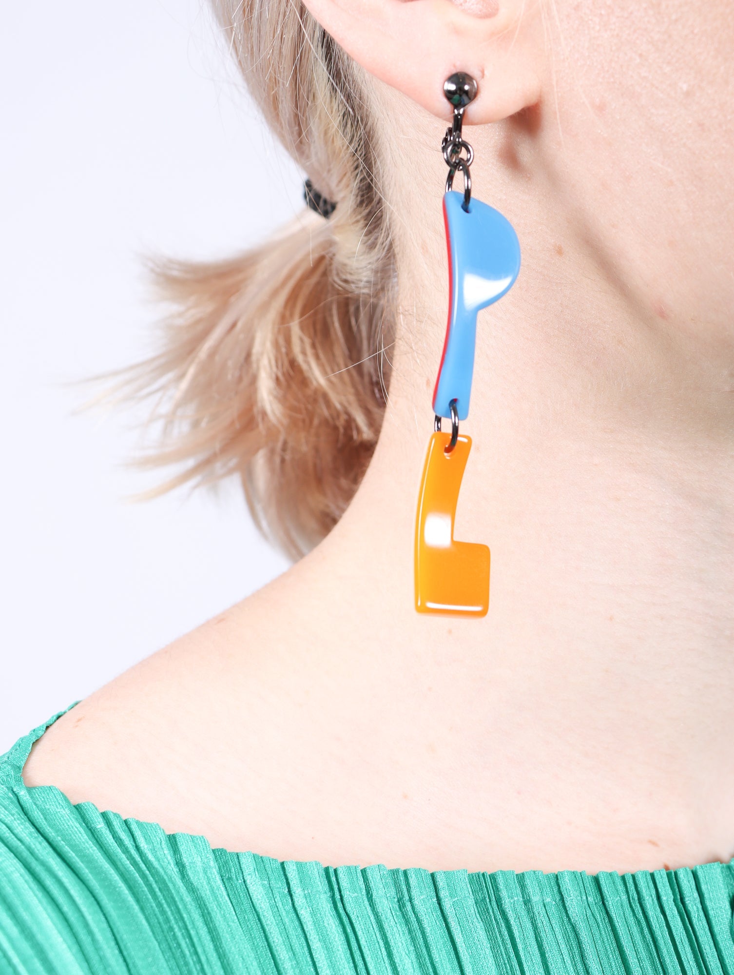 Path Earrings in Multicolor by Pleats Please Issey Miyake – Idlewild