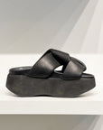 Platform Sandal in Gasoline Nero by Lofina-Lofina-Idlewild
