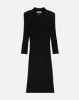 Pointelle Polo Dress in Black by Helmut Lang-Helmut Lang-Idlewild