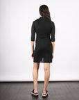 Pointelle Polo Dress in Black by Helmut Lang-Helmut Lang-Idlewild