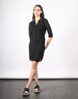 Pointelle Polo Dress in Black by Helmut Lang-Helmut Lang-Idlewild