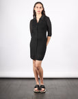 Pointelle Polo Dress in Black by Helmut Lang-Helmut Lang-Idlewild