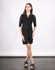 Pointelle Polo Dress in Black by Helmut Lang-Helmut Lang-Idlewild