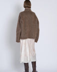 Pullover Shaggy Top in Brown by Tanaka Denim-Tops-TANAKA-Idlewild