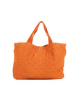 Quilted Crushed Tote in Orange by Utility Canvas-Utility Canvas-Idlewild
