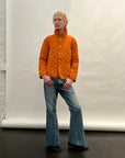 Quilted Snap Jacket in Orange by Utility Canvas-Utility Canvas-Idlewild