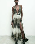 Rhine Dress in Black/Moss/Beige by Nicholas K-Dresses-Nicholas K-Idlewild