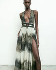Rhine Dress in Black/Moss/Beige by Nicholas K-Dresses-Nicholas K-Idlewild