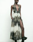 Rhine Dress in Black/Moss/Beige by Nicholas K-Dresses-Nicholas K-Idlewild