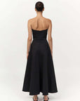 Sculpted Cotton Strapless Dress in Black by St. Agni-Dresses-St. Agni-Idlewild