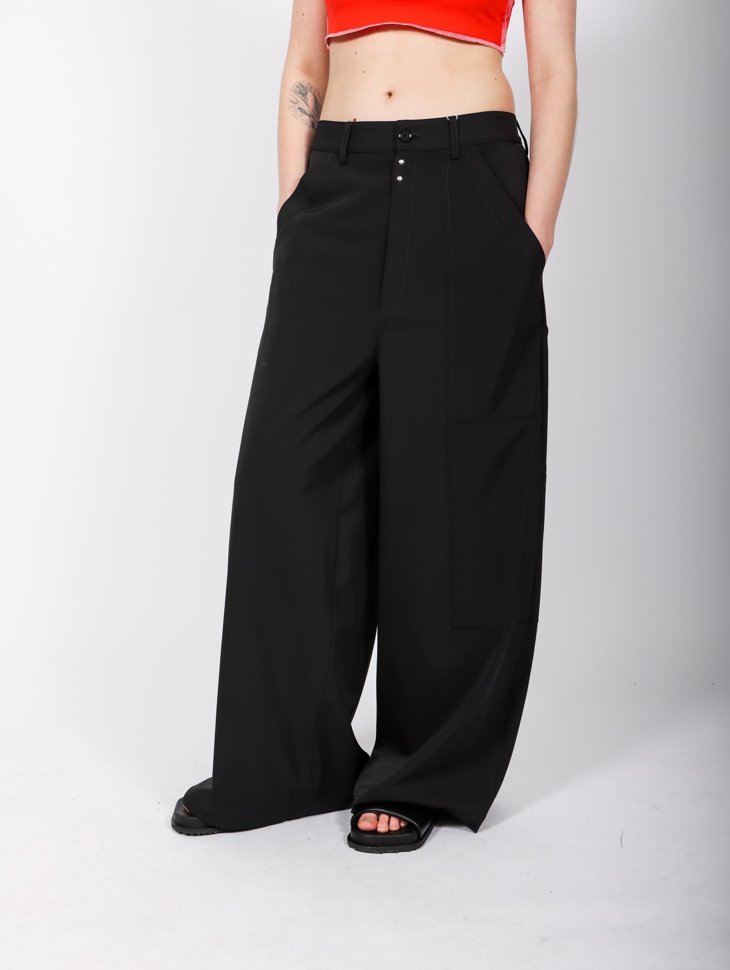 MM6 Maison Margiela three-pocket Cotton Palazzo Pants - Farfetch